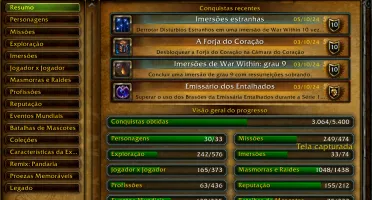 Conta World of Warcraft 15 anos colecionador+ Hearthstone