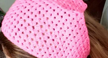 Bandana / Lenço para Cabeça em Crochê