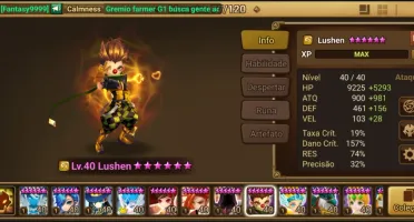 Conta Top Summoners War – Servidor Europa