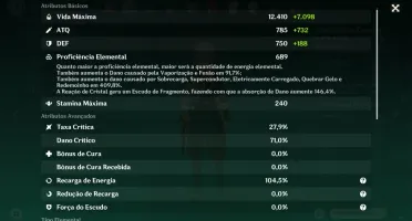 Conta AR57 Genshin impact com 7char 5estrelas