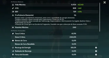 Conta AR57 Genshin impact com 7char 5estrelas