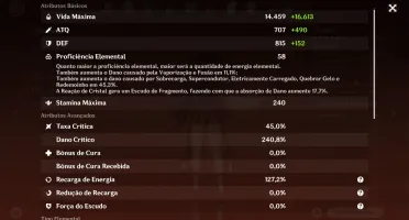 Conta AR57 Genshin impact com 7char 5estrelas