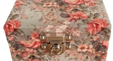 Mini Porta-Joias Floral para Viagem