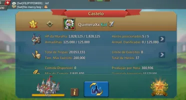 Conta Lords Mobile - 1b 127M de poder