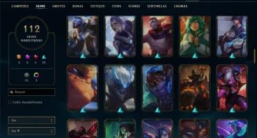 Conta ouro 2 com 150 champs e 112 skins