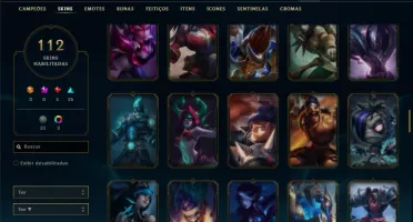 Conta ouro 2 com 150 champs e 112 skins