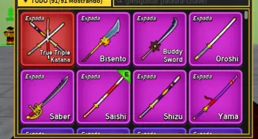 Conta de Blox Fruits level 2550 com TTK e fruta mítica.