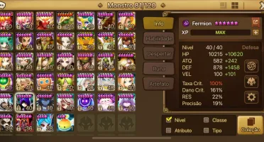 Contas Summoners War "Fermion"