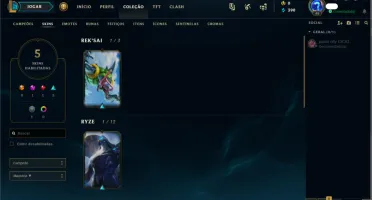VENDO CONTA DE LOL 33 CHMPS + 5 SKINS !