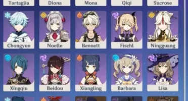 Ayaka + Kazuha + Tartaglia + Mona + Qiqi AR52