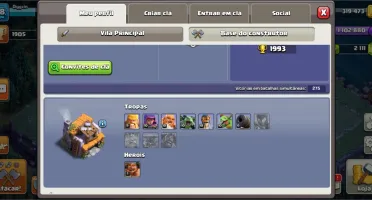 Conta CV 10,+2000 gemas, Rainha Arqueira LV31,5 Construtores