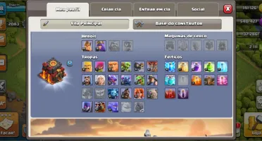 Conta CV 10,+2000 gemas, Rainha Arqueira LV31,5 Construtores
