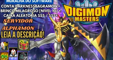 Conta Digimon Masters Com Susanomon Shin + ITEM GALLANT SHIN