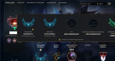 Platina com TODOS os champs e 119 Skins ( MID / TOP )