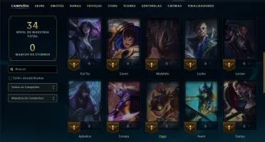 Esmeralda 4 com 40 Champs e 35 Skins