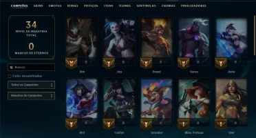 Esmeralda 4 com 40 Champs e 35 Skins