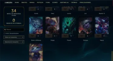 Esmeralda 4 com 40 Champs e 35 Skins
