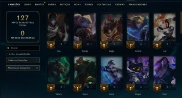 Bronze 3 com 50 Champs e 18 Skins