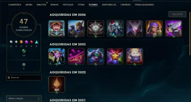 Bronze 3 com 50 Champs e 18 Skins