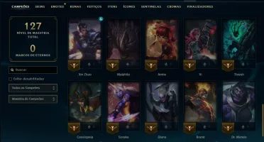 Bronze 3 com 50 Champs e 18 Skins