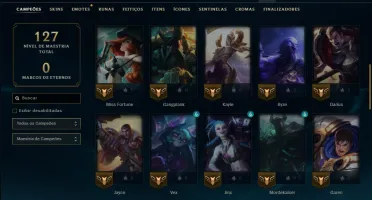 Bronze 3 com 50 Champs e 18 Skins