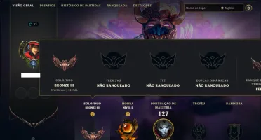 Bronze 3 com 50 Champs e 18 Skins