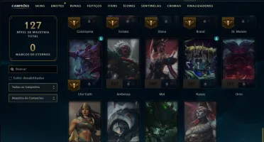 Bronze 3 com 50 Champs e 18 Skins
