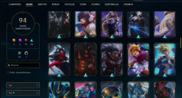 Conta ouro 4 com 150 Champs e 94 Skins (1 Prestigio do Zed)