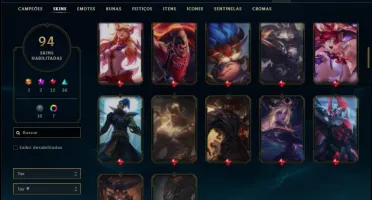 Conta ouro 4 com 150 Champs e 94 Skins (1 Prestigio do Zed)