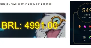 Conta de League of Legends 547 Skins