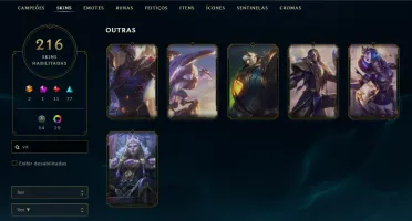 Esmeralda 2 com TODOS os champs e 216 Skins (Nivel 598)