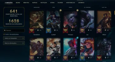 Esmeralda 2 com TODOS os champs e 216 Skins (Nivel 598)