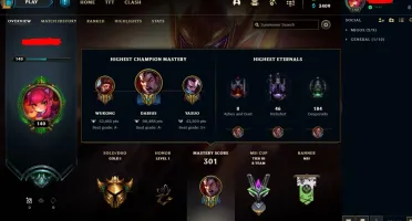 Conta lol 52 skin quase todos os champs MMR Platina