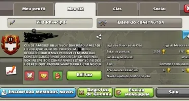 Vendo Clan lvl 17 (Brinde a conta Líder atual, um CV7)