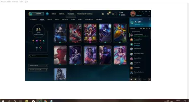 Ouro 3 todos os campeoes 56 skins barato