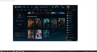 Ouro 3 todos os campeoes 56 skins barato
