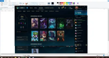 Ouro 3 todos os campeoes 56 skins barato