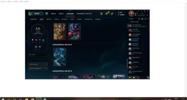 Ouro 3 todos os campeoes 56 skins barato