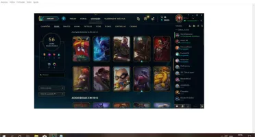 Ouro 3 todos os campeoes 56 skins barato