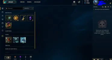 Conta lol unranked  lvl 89