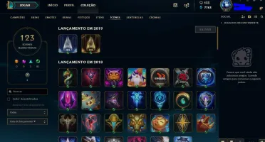 Conta lol unranked  lvl 89