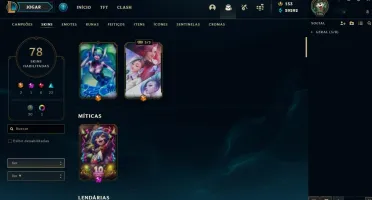 Conta League of Legends 30k de EA/78 skins/faltam 2 champs.