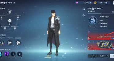 Conta Solo Leveling Lvl 51 - vários personagens SSR