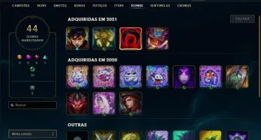 Conta prata 4 com 4 skins e 35 champs + 100 RP