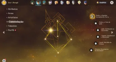 AR53 com Xiao + Zhongli c1 + Ganyu + Qiqi + Jean + 4 Armas 5