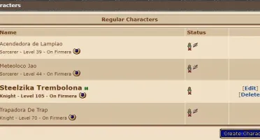 CONTA TIBIA 1200 PONTOS LOYALTY + CHAR MAKER