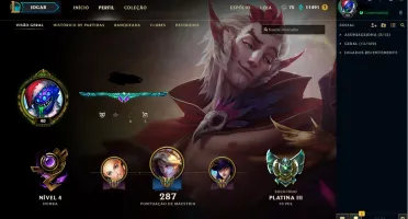 Conta league of legends plat2