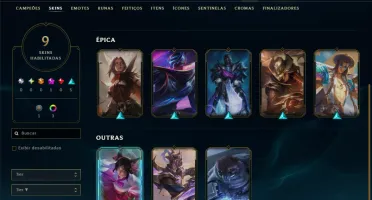 Prata 1 com 30 Champs e 9 Skins