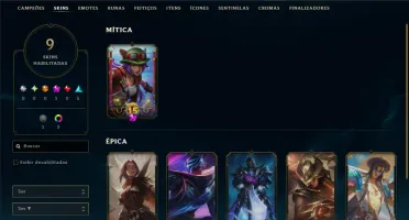 Prata 1 com 30 Champs e 9 Skins