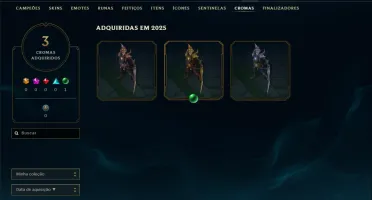 Prata 1 com 30 Champs e 9 Skins